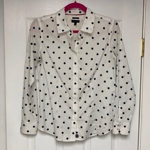 Talbots polka dot blouse